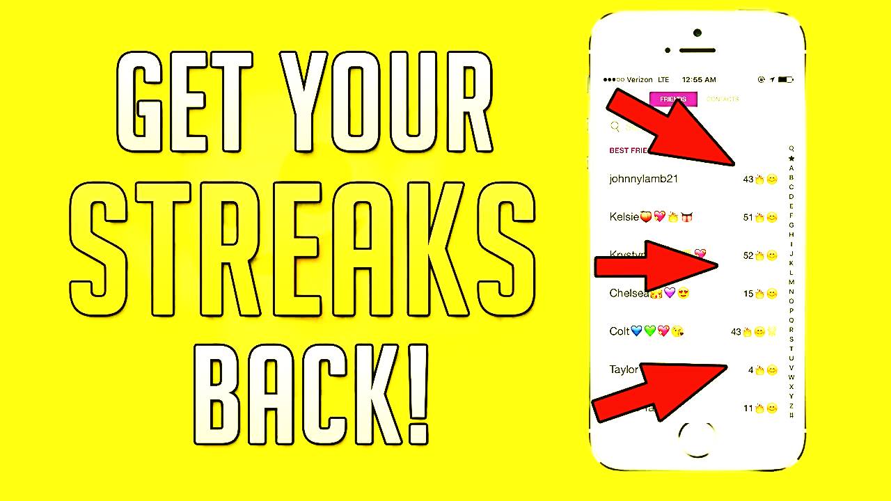 how to get a snap streak back