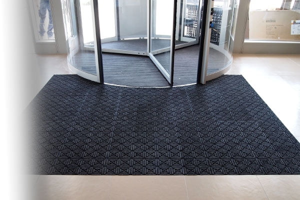Custom door mats at the gate